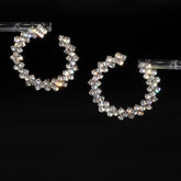 Capri Diamond Wreath Gold Earrings