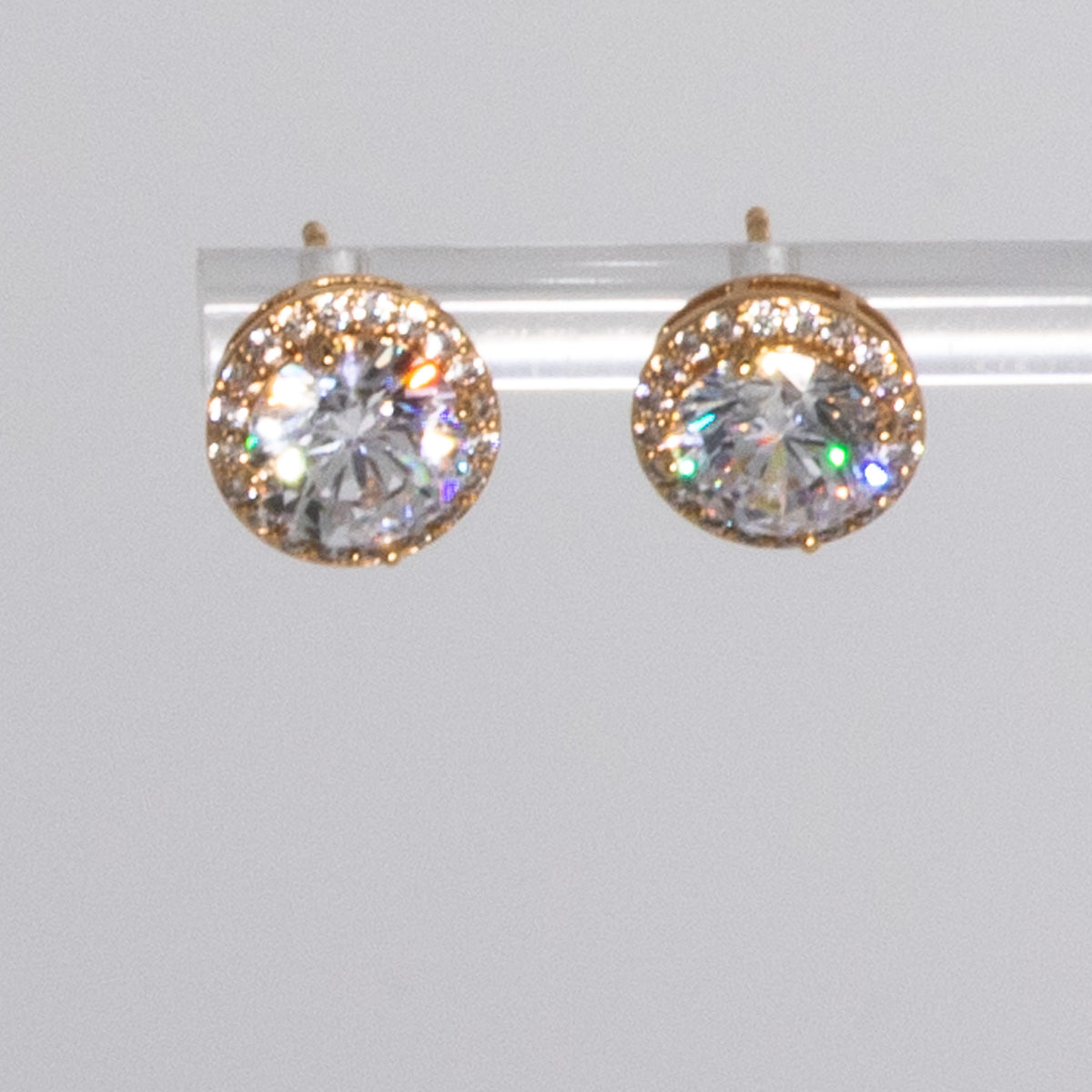 Lusso Cerchio Diamond Gold Earrings