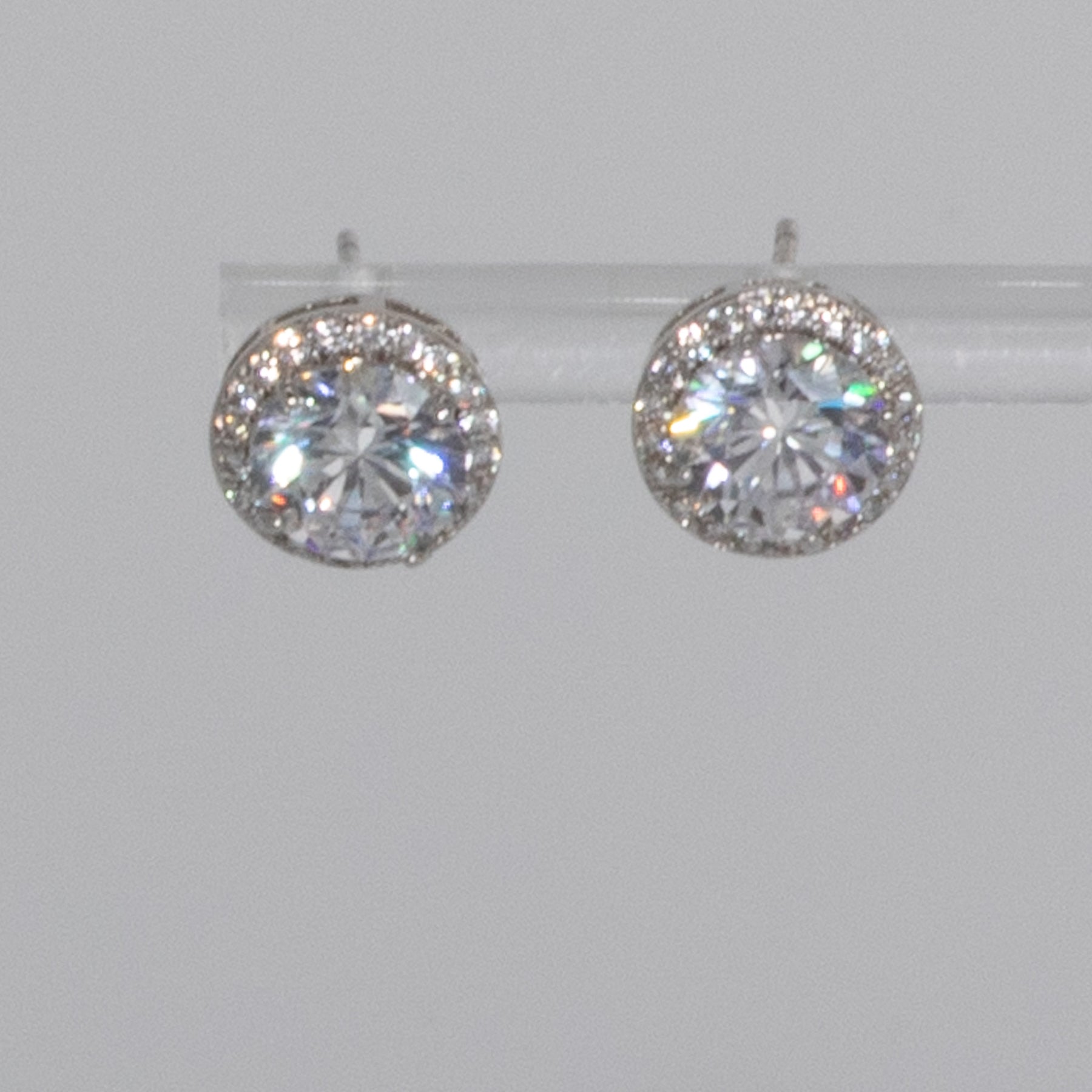 Lusso Cerchio Diamond Silver Earrings
