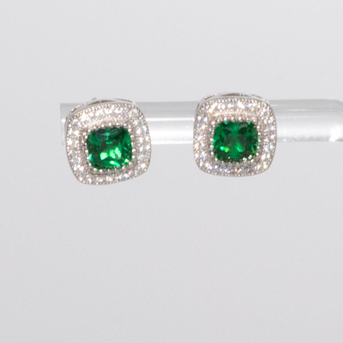 Lusso Quadrato Emerald Earrings