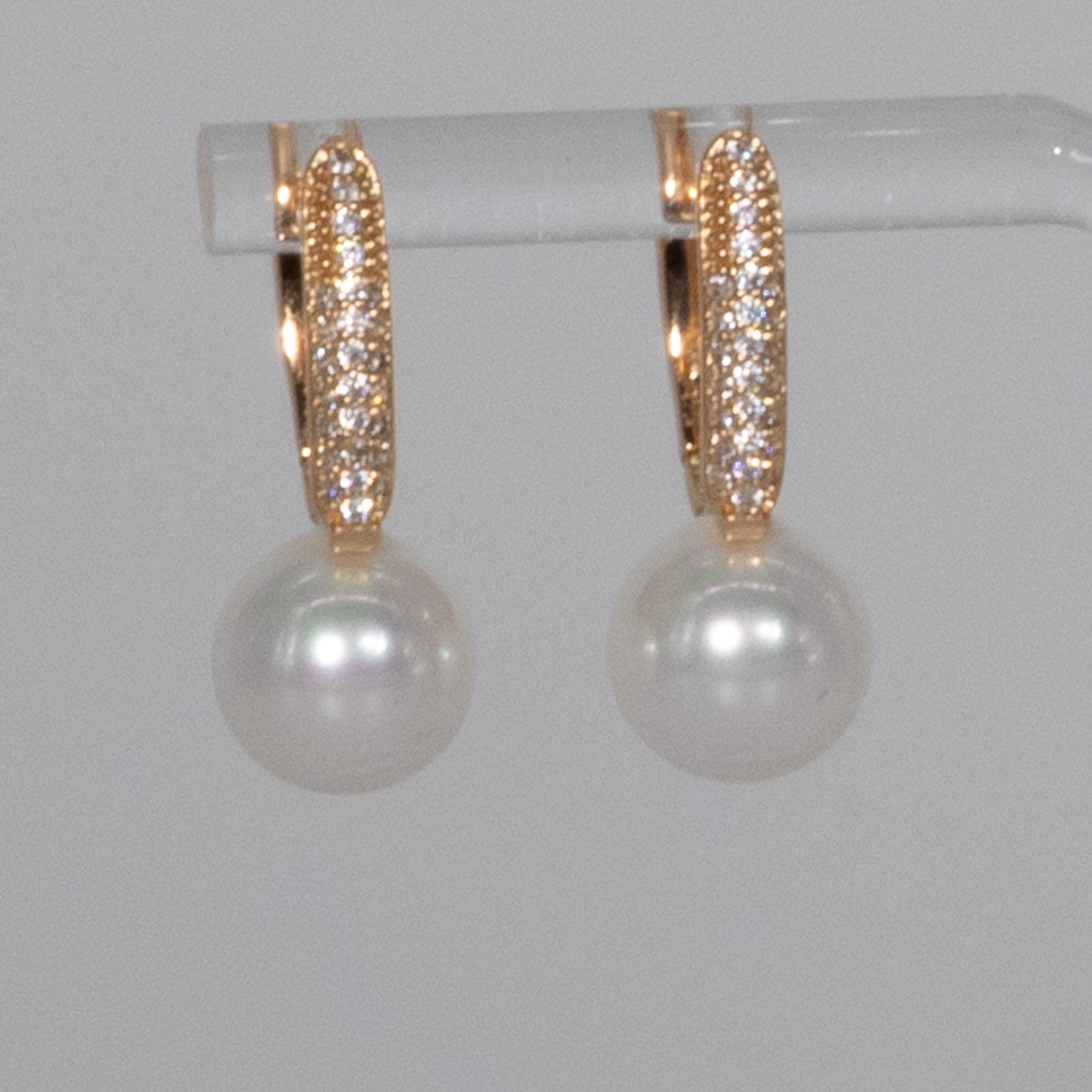 Lusso Pearl Drop Golden Earrings