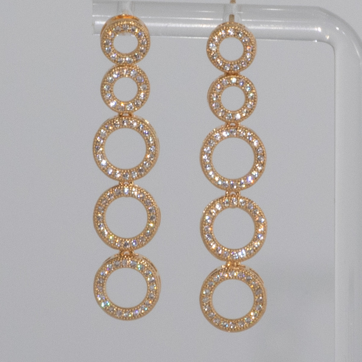 Lusso Cinque Cerchio Golden Earrings