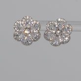 Lusso Fiore Diamond Silver Earrings