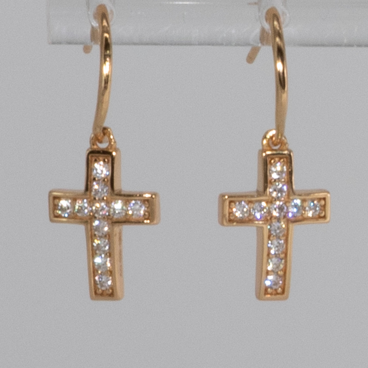 Lusso Croce Golden Earrings 925