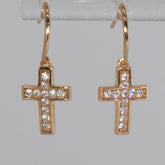 Lusso Croce Golden Earrings 925