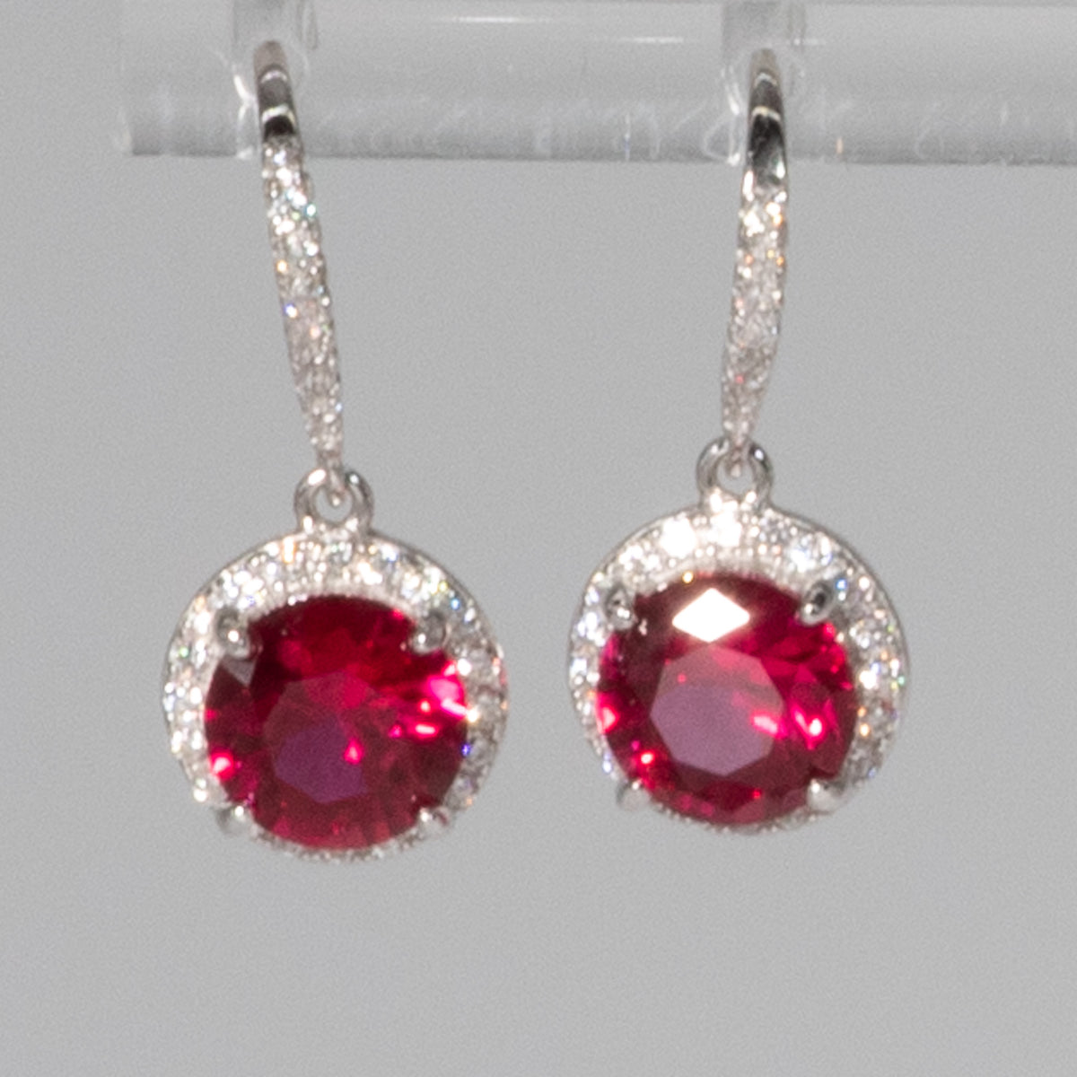 Lusso Cerchio Ruby Drop Earrings