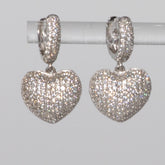 Lusso Cuore Silver Dimensionale Earrings