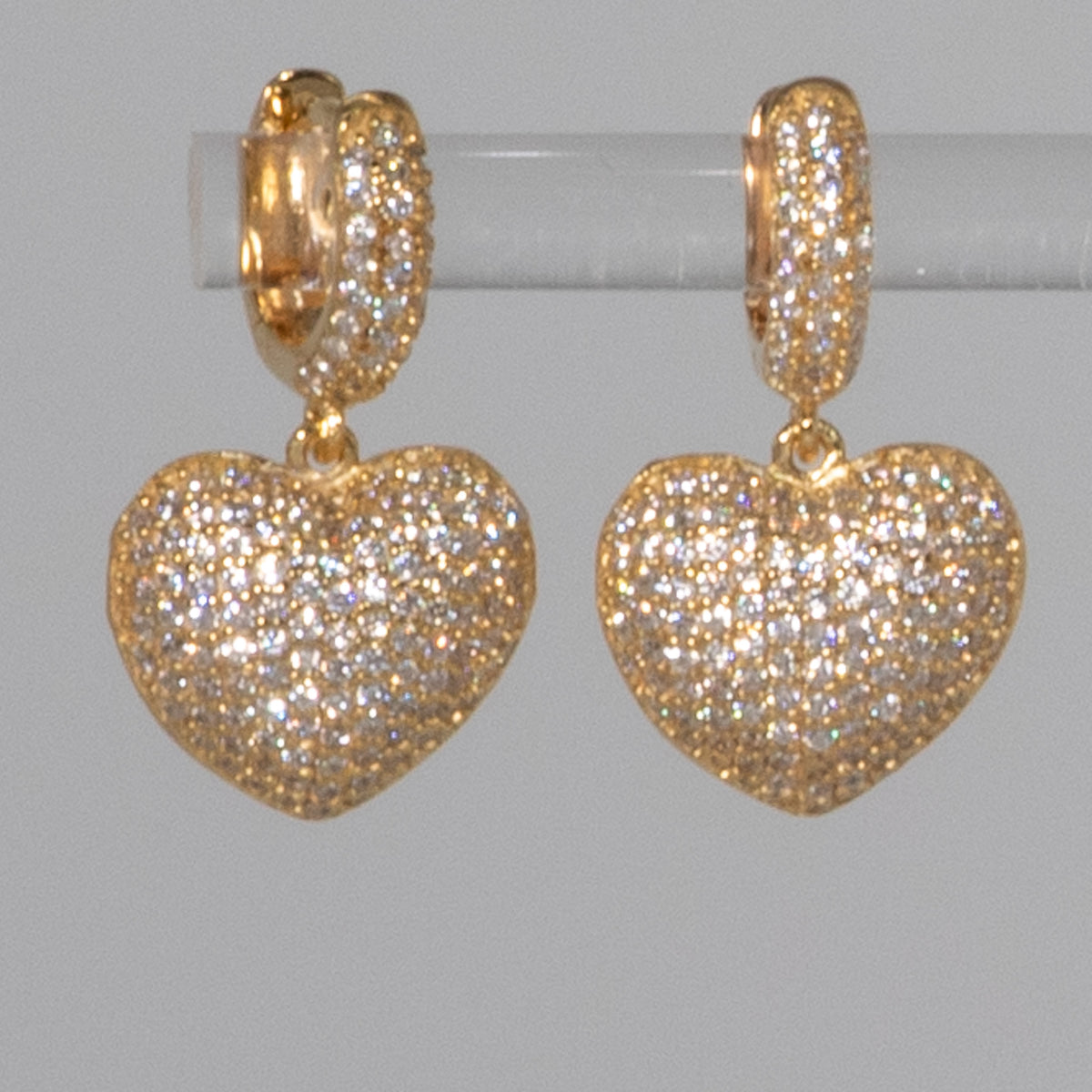 Lusso Cuore Golden Dimensionale Earrings