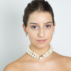 Capri Perlo Opal Motif Choker Necklace