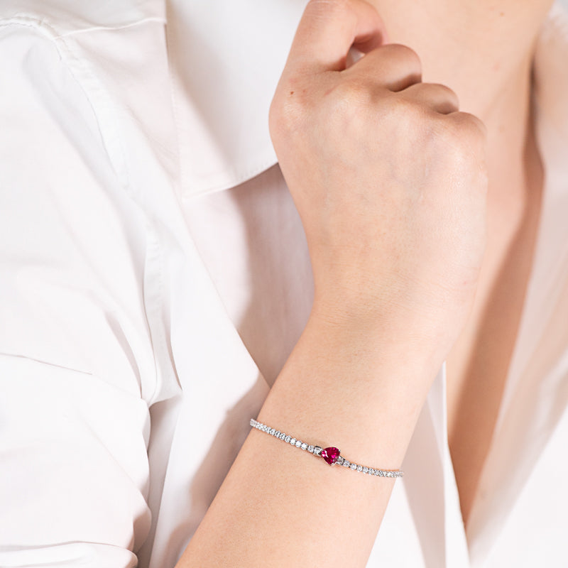 Cuore Ruby Bracelet 925