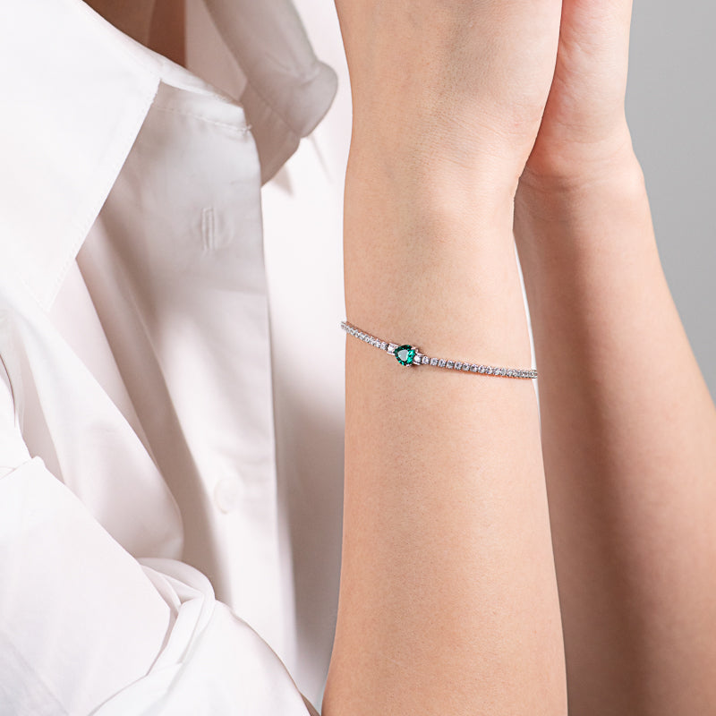 Cuore Emerald Bracelet 925