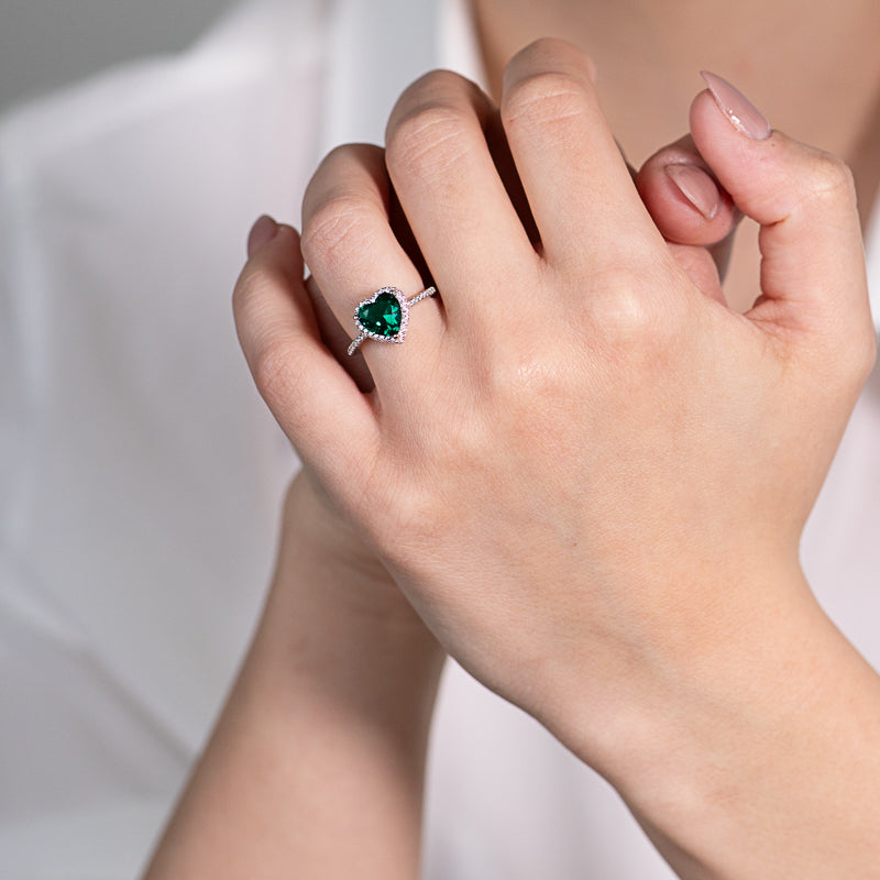 Cuore Emerald Ring 925