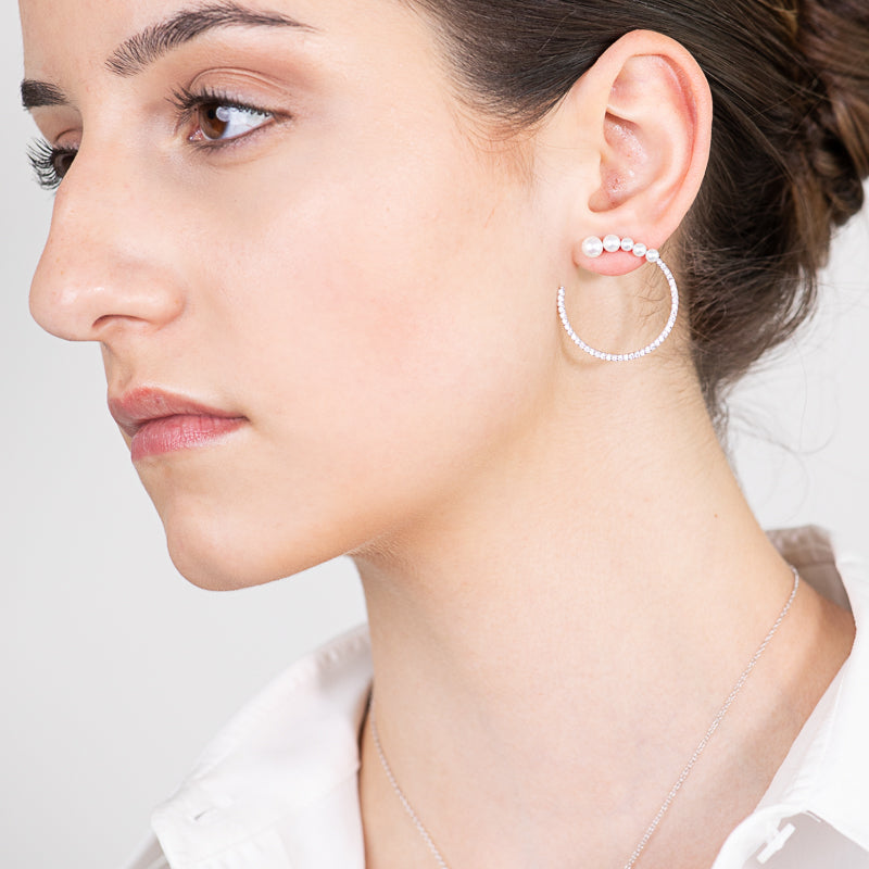 Arco Silver Perla Earrings 925