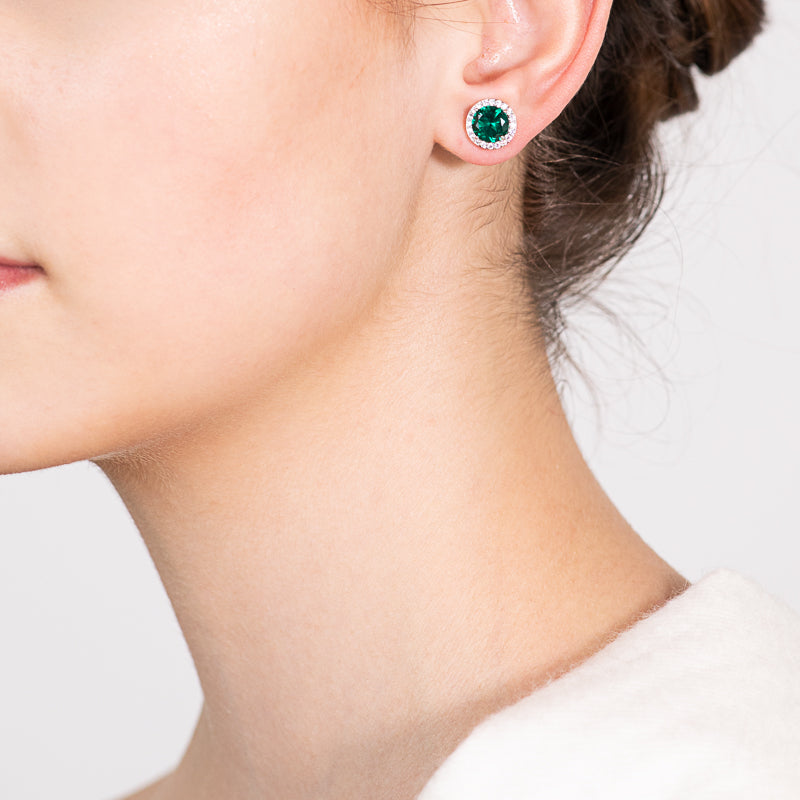 Cerchio Emerald Earrings