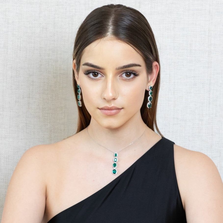 Lusso Quattro Emerald Earrings