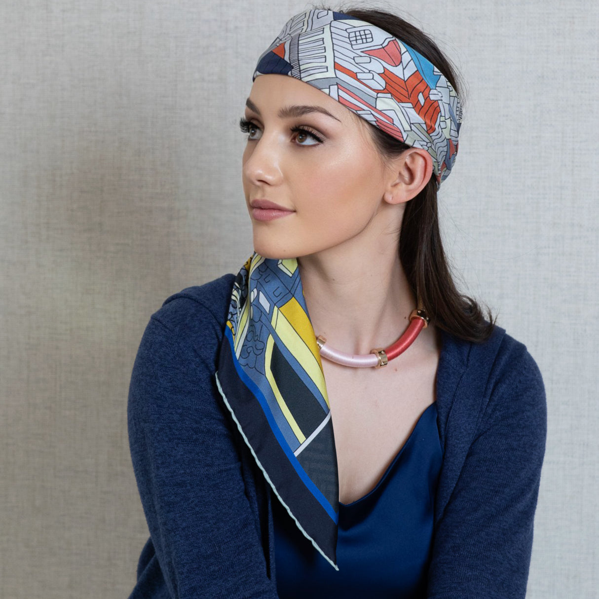 Parigi Blue City Scarf