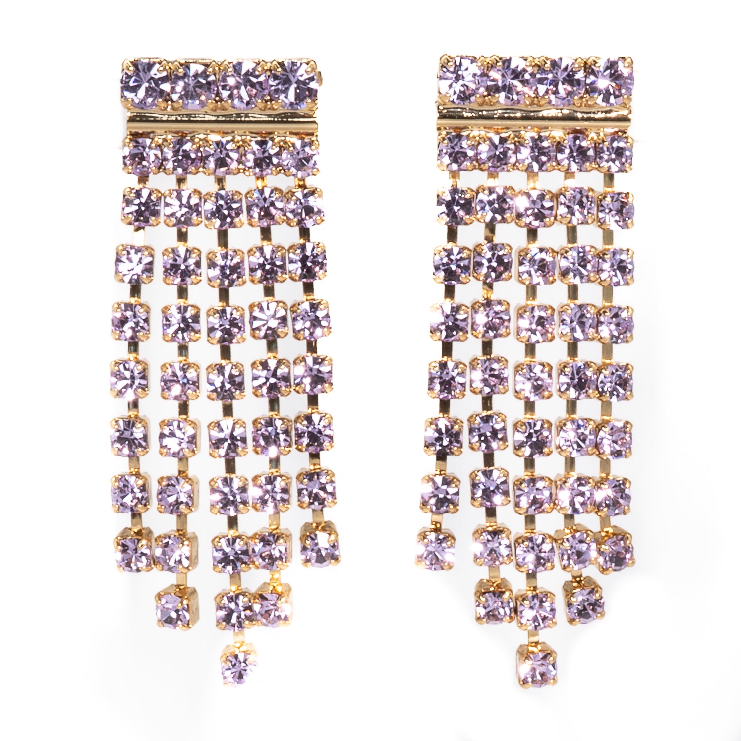 Capri Fiume Golden Amethys Earrings