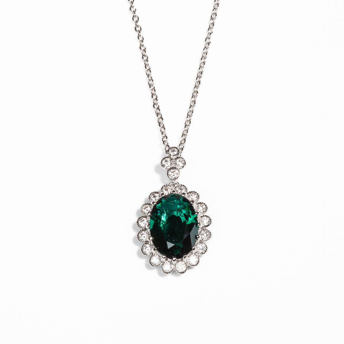 Lusso Ovale Emerald Necklace