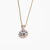 Lusso Cerchio Diamond Golden Necklace