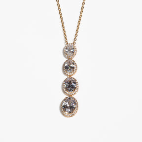 Lusso Quattro Diamond Golden Necklace