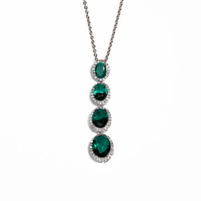 Lusso Quattro Emerald Necklace