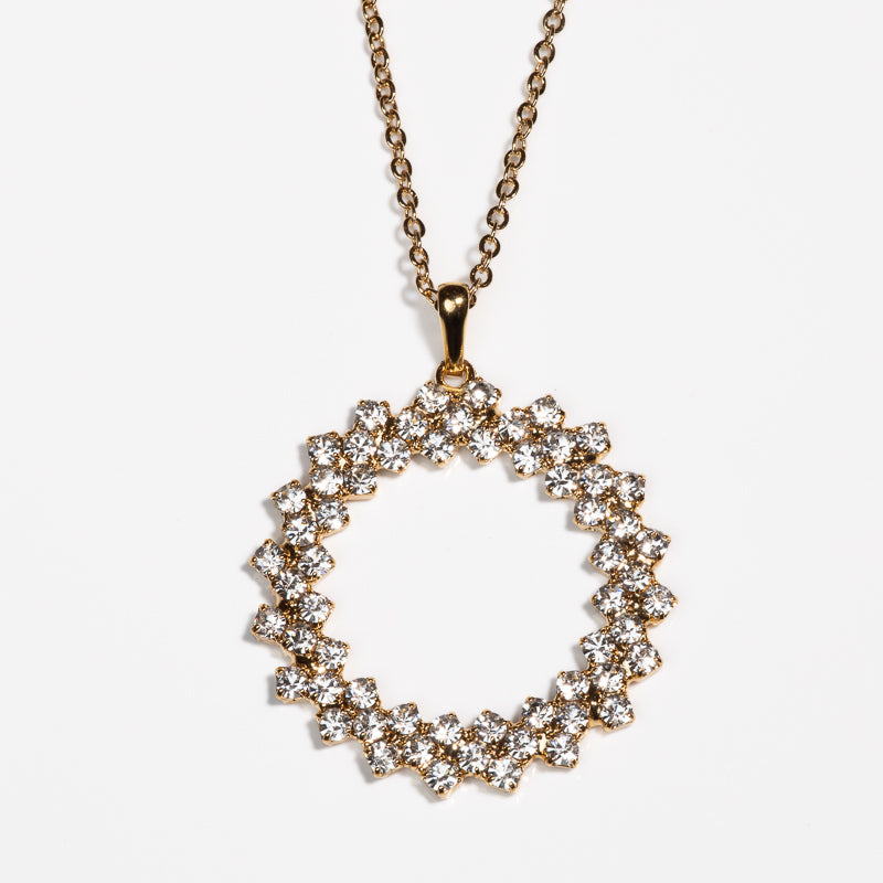 Capri Diamond Wreath Golden Necklace