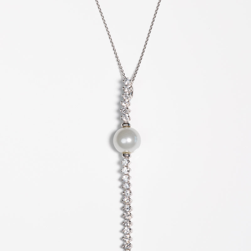 Lusso Pearl Drop Silver Necklace 925