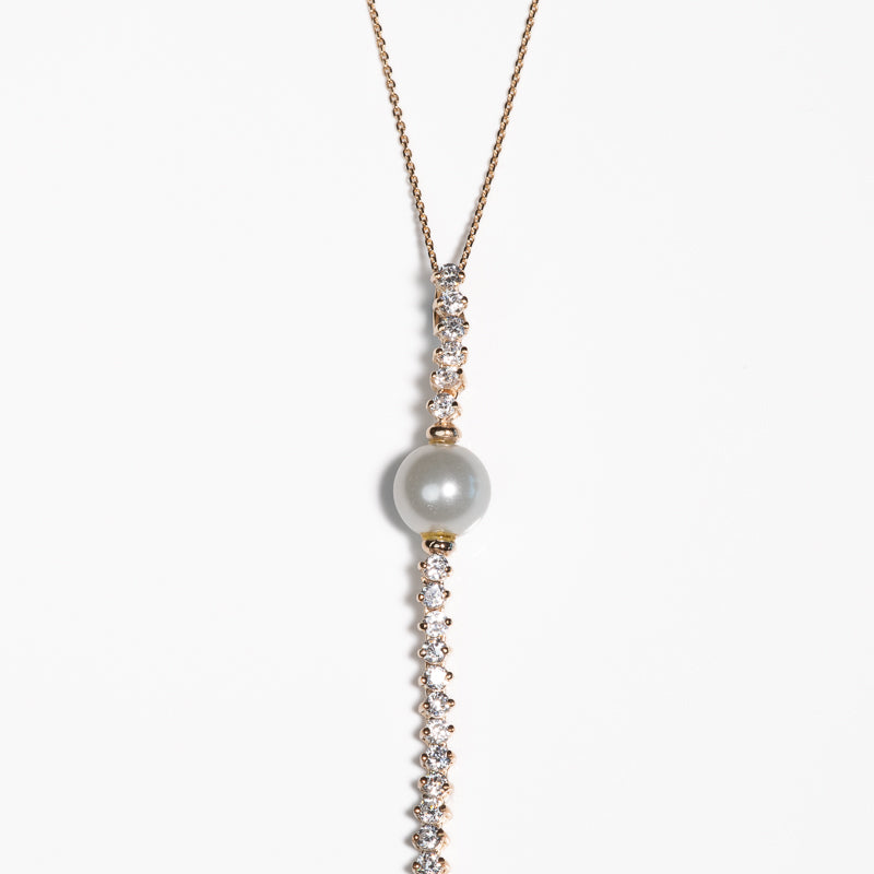 Perla Drop Golden Necklace 925