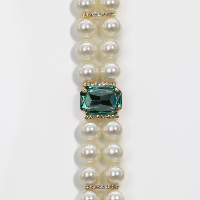 Capri Perlo Emerald Motif Choker Necklace