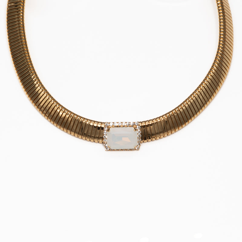 Capri Opal Coil Choker Necklace