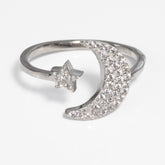 Lusso Luna e Stella Silver Ring