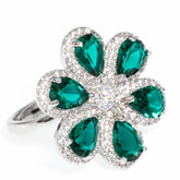 Lusso Fiore Emerald Ring