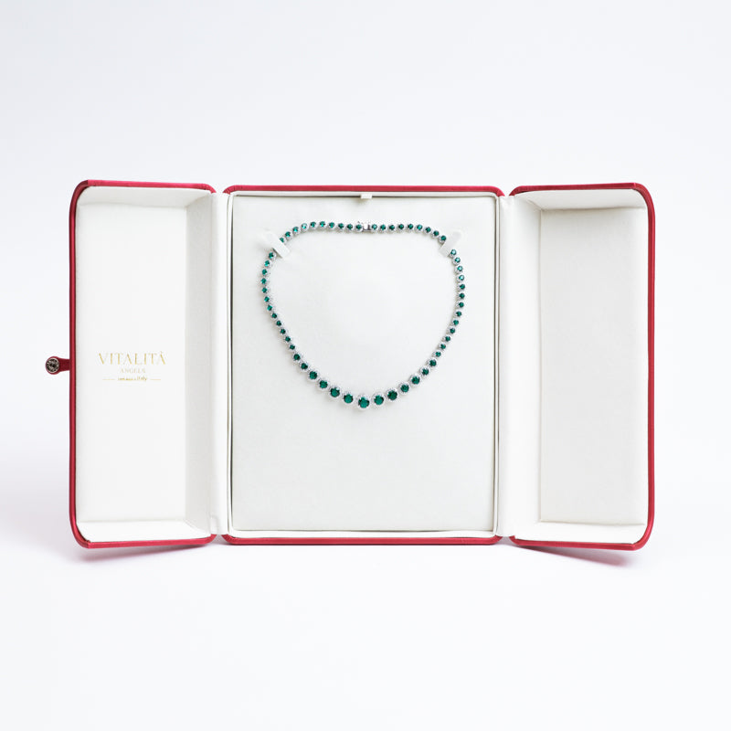 Lusso Crystal Emerald Necklace