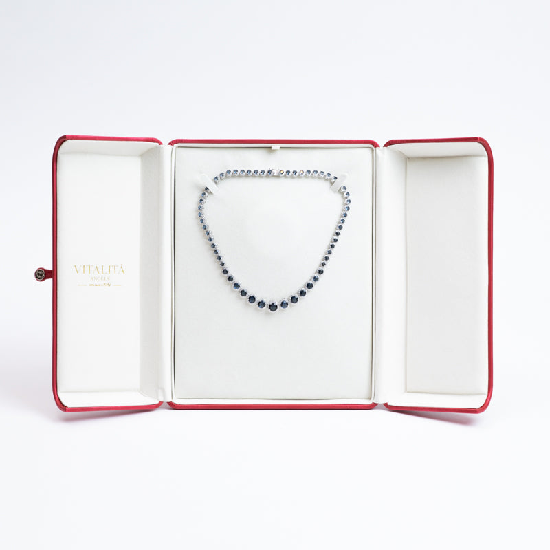 Lusso Crystal Sapphire Necklace