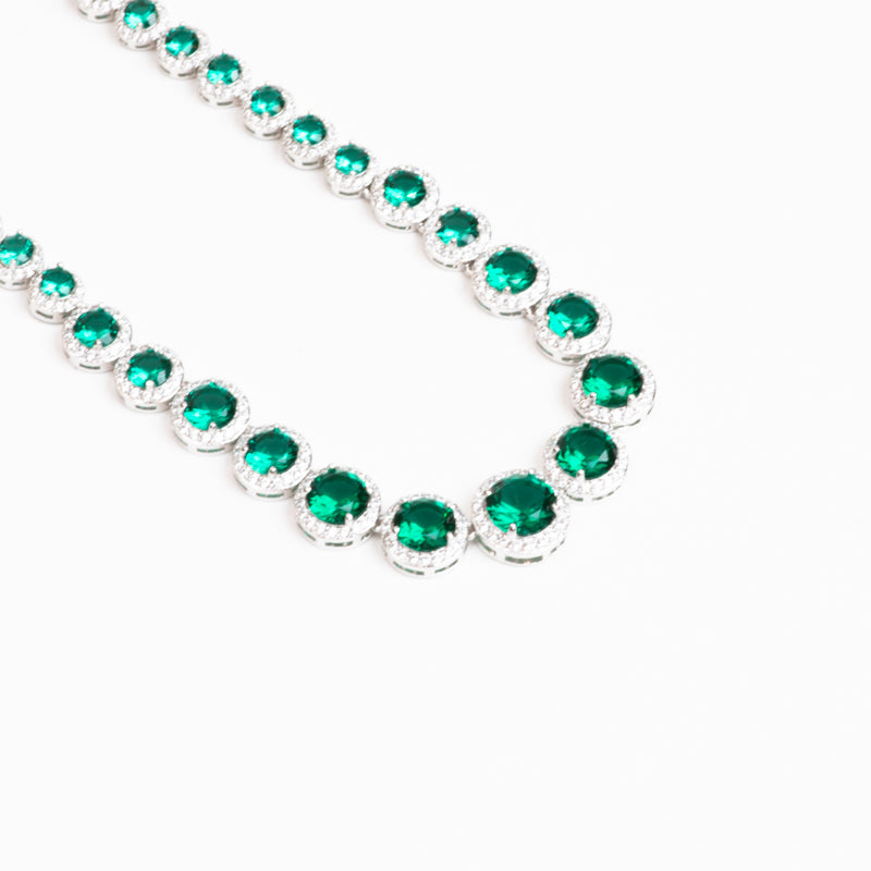 Lusso Crystal Emerald Necklace