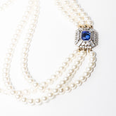 Lusso Pearl Sapphire Necklace