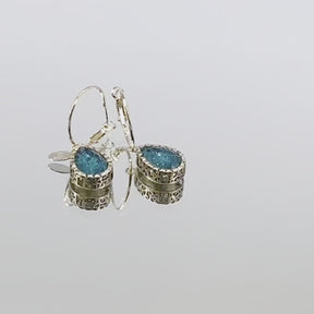 Capri Emerald Shimmer Drop Earrings