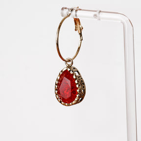 Capri Ruby Shimmer Drop Earrings