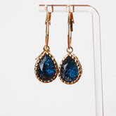 Capri Sapphire Shimmer Drop Earrings