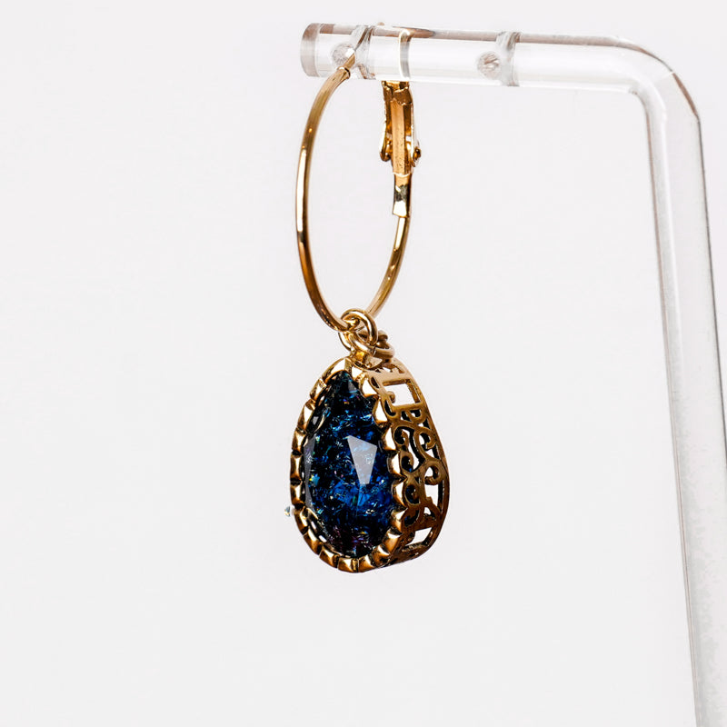 Capri Sapphire Shimmer Drop Earrings